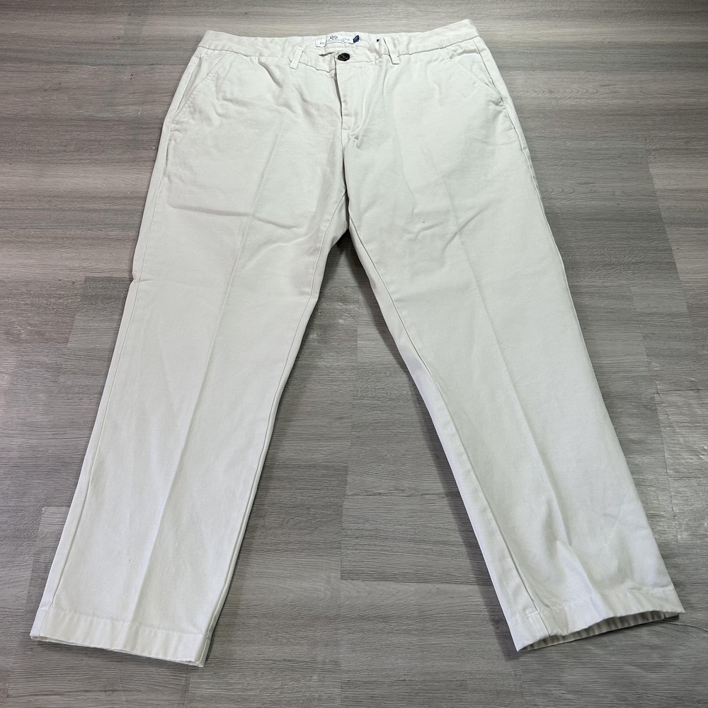Peter‎ Manning Pants Mens 38x28 White Chino Classic Fit Straight Leg Casual